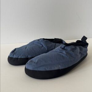 WindRiver Down Slipper Booties Navy Blue Black Trim Women’s Size L